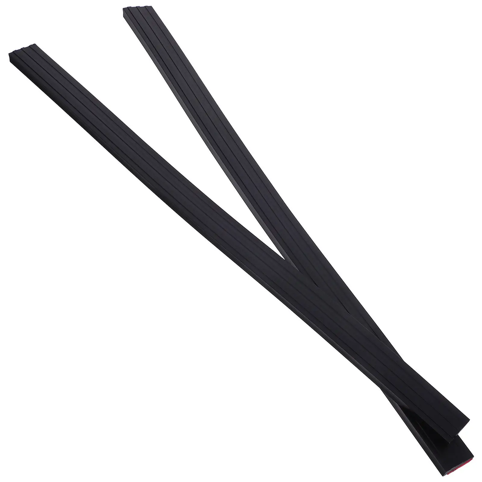 2Pcs Black Self-Adhesive Sweeping Robot Ramp Pad PVC Threshold Ramp Floor Transition Strip for Carpets Tiles Wood Floors Easy