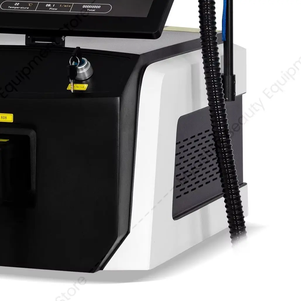 6Wavelength Diode Laser  Hair Removal Machine 5000W FAC Collimation Technology Sapphire Ice Cooling Foldable HD Touch Screen