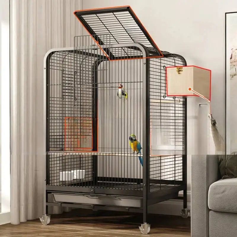

Feeder Large Nest Bird Cage Toys Outdoors Aviary Guinea Pig Bird Cage Carrier Breeding Oiseaux Accessoires Pet Products RR50BC