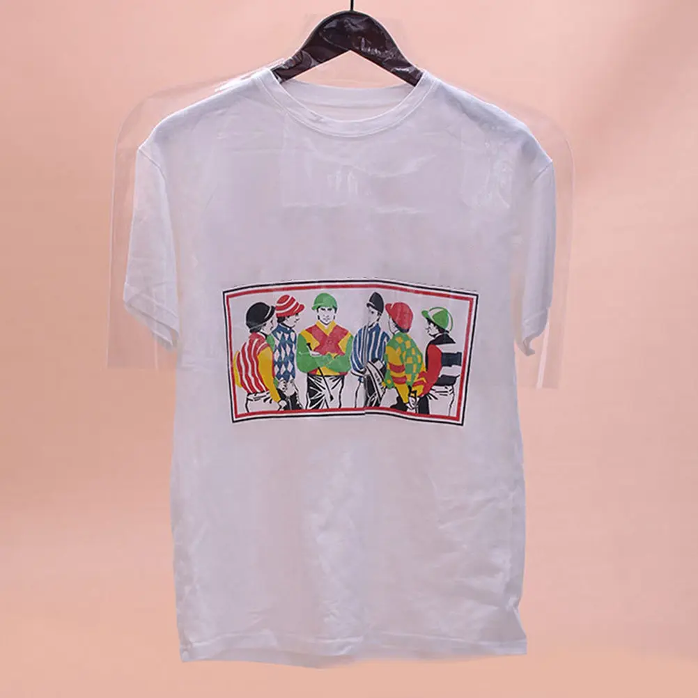 

6Pcs Heavy Duty Clear Hanging Garment Bags Dust Proof Clothes Covers Simple Design Reusable Washable for Coats Suits Wardrobe