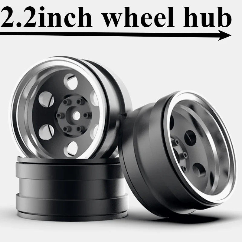 2.2-inch metal deep concave wheel hub gun gray for 1/10 RC Crawler Car TRX4 TRX6 scx10 third generation negative value wheel hub