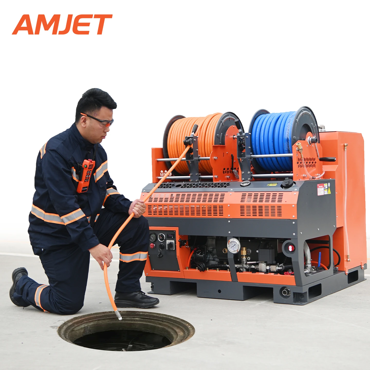 4000psi 300bar 8gpm Sewer Unblocking Sewer Jetting Machine for Cleaning Sewage High Pressure Water Jet Drain Jetter