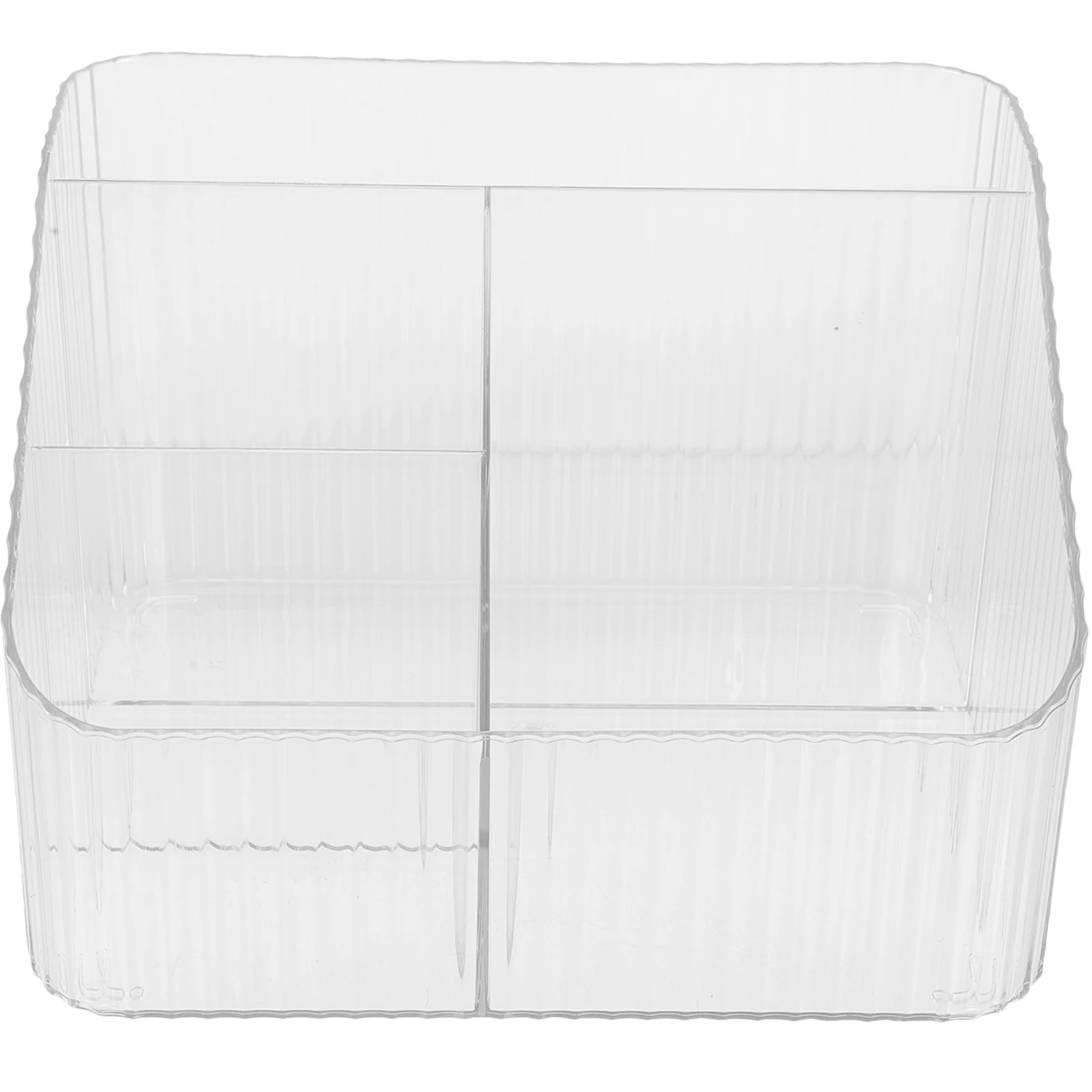 

Creative Desktop Storage Box Acrylic Compartment Organizer For Cosmetics Stationery Remote Control Home Office Use 6 Grids
