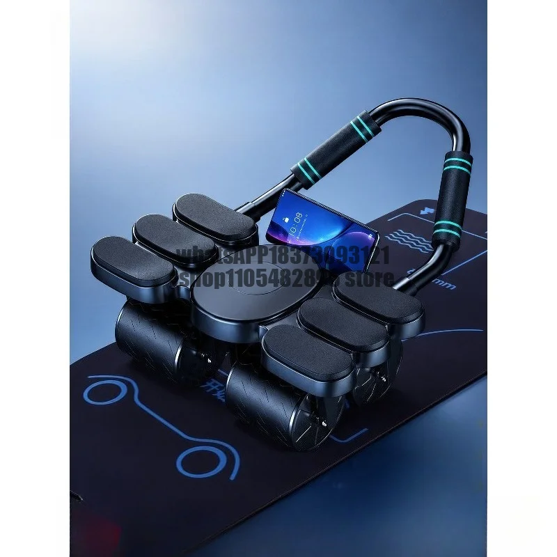 Four-wheel wheel automatic rebound muscle wheel abdominal muscle training equipment male curly belly thin belly artifact