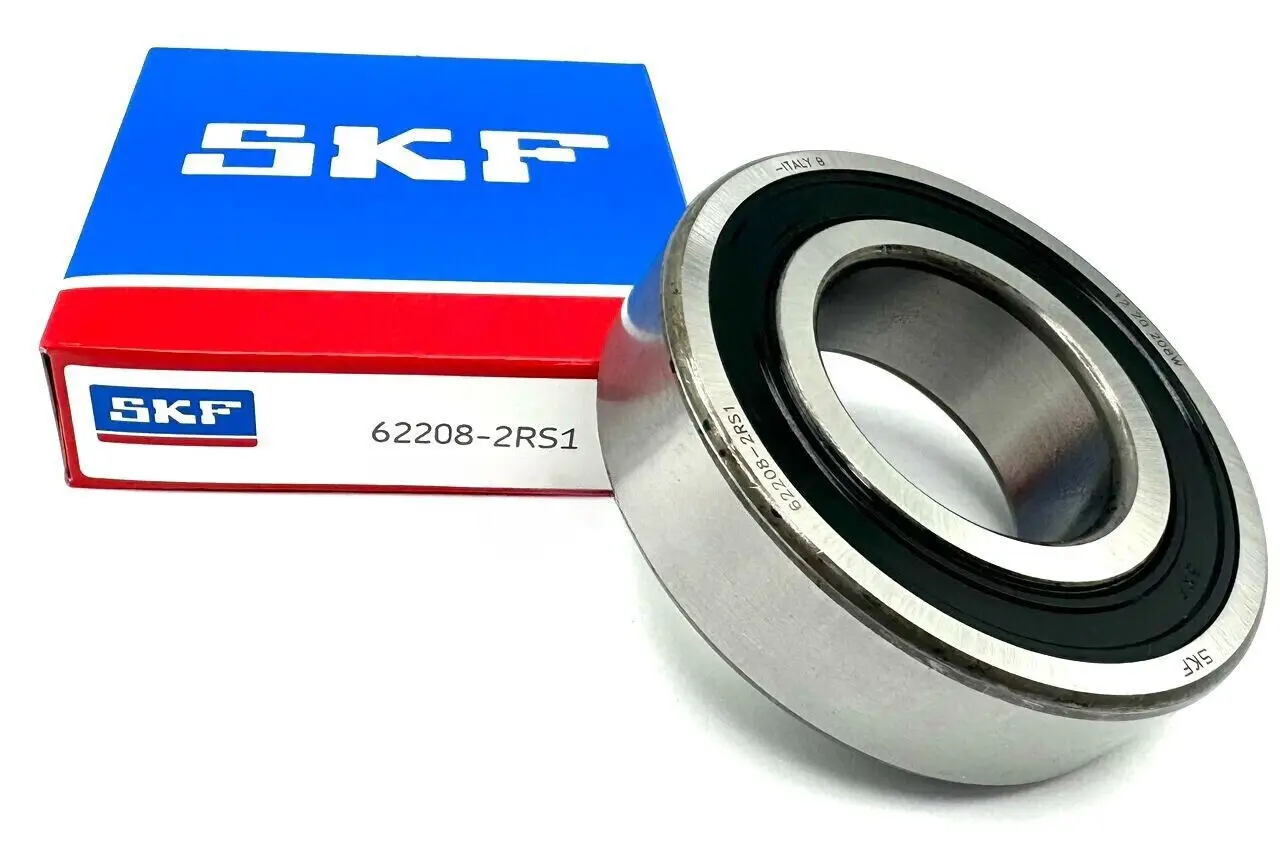 SKF 62208 2RS1 DEEP GROOVE BALL BEARING, RUBBER SEALED 40x80x23 mm