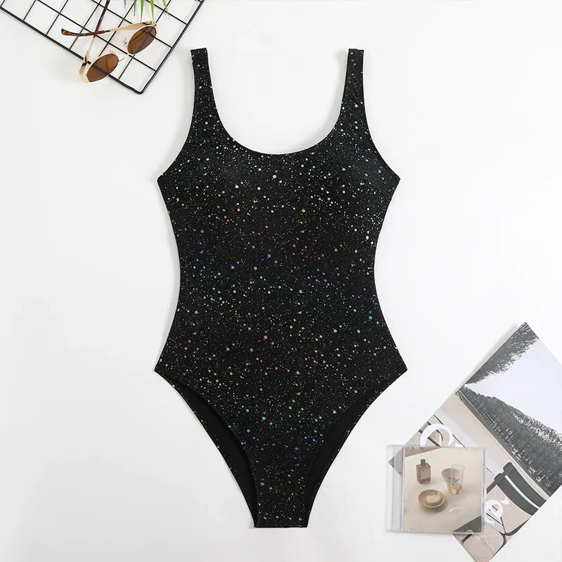 2025 nuevo traje de baño con estampado de escamas de sirena, traje de baño de una pieza para mujer, traje de baño deportivo de carreras, Monokini para mujer, ropa de playa