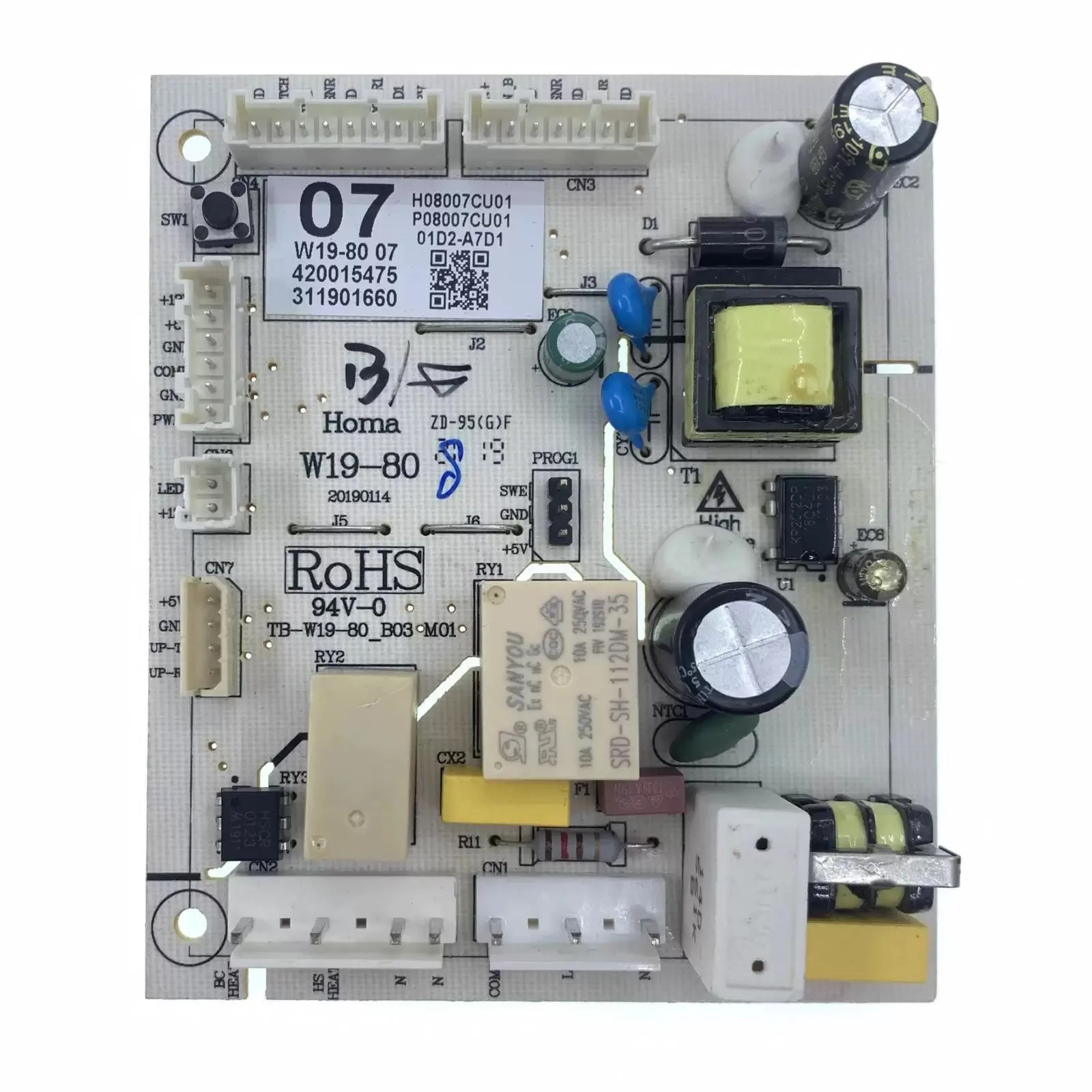 refrigerator-bcd-228wh-bcd-326wga-control-power-board-w19-80-01-07-05