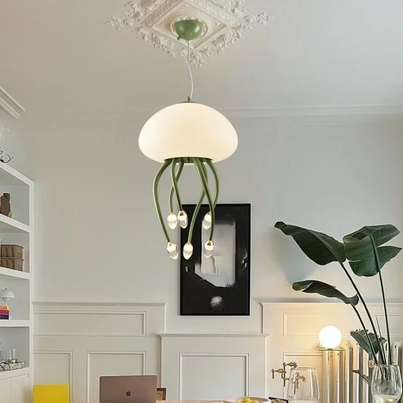 

Modern Creative Chandelier Nordic Personalized Restaurant Bar Counter Bedroom Wedding Hall Hotel Jellyfish Pendant Light Lamps