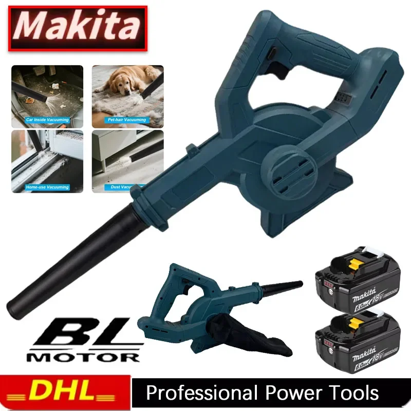 

Аккумуляторная воздуходувка Makita с регулировкой скорости, электрическая воздуходувка, пылесос для компьютеров, инструмент для уборки снега и садовых работ