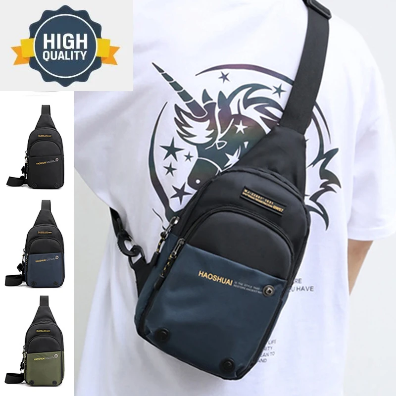 

Cross Body Men Shoulder Sling Chest Bag Pack Mini BackpackTravel Fashion Waterproof Nylon Male Rucksack Side Messenger Bags