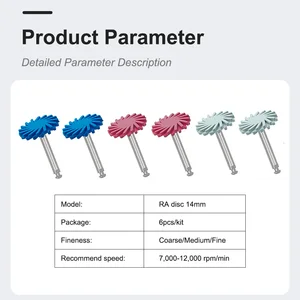 طقم قرص ملمع المطاط للأسنان ، مركب راتنج التلميع ، نظام الماس ، أدوات الأزيز المرنة الحلزونية ، عجلة RA ، 14 مم ، 6 قطع لكل صندوق أفضل 8 طقم كاتب راتنج مبيعا - رقم 7