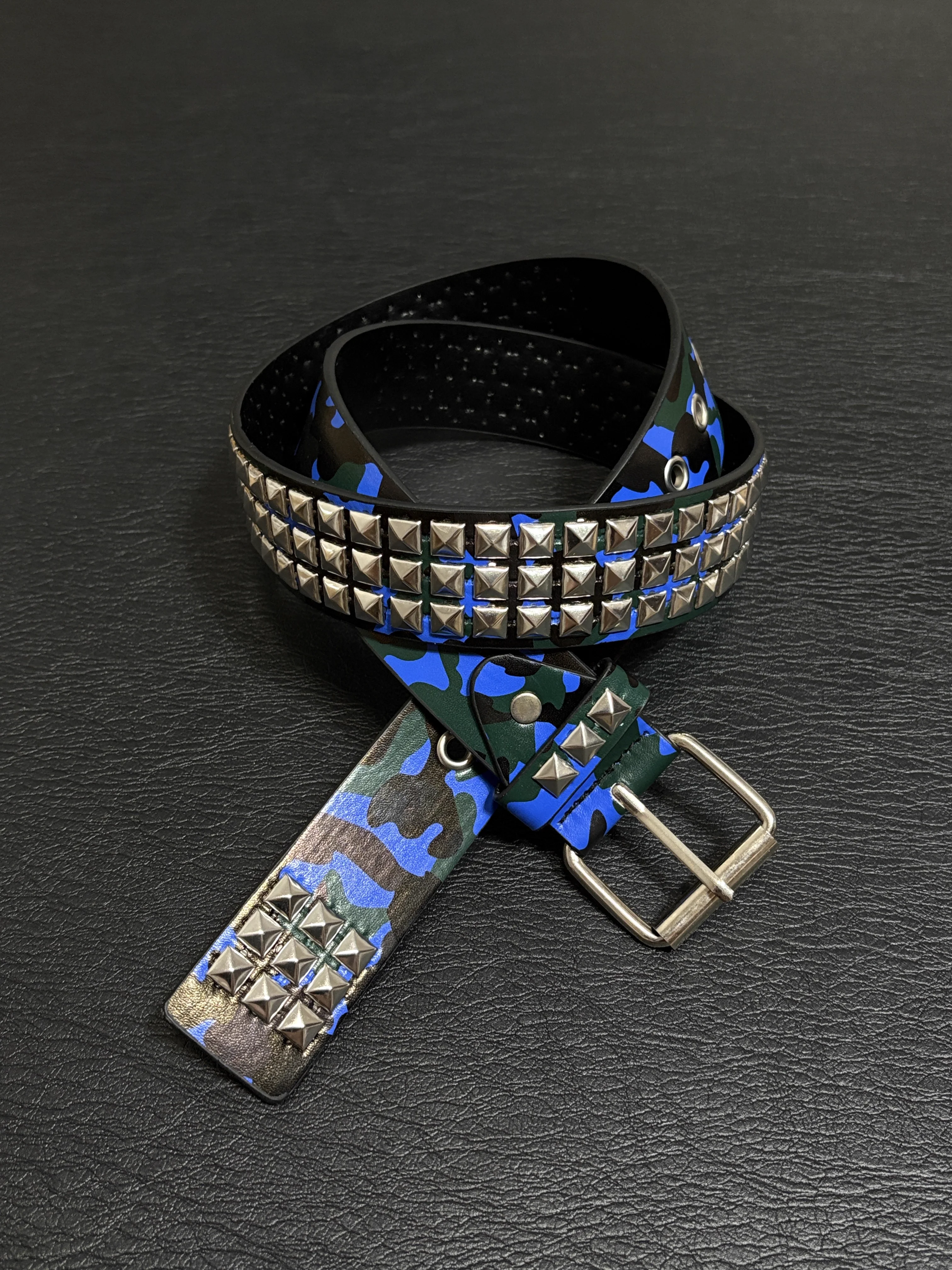 الرجال النساء خمر الأزرق طباعة برشام بولي Leather الجلود الشرير مشد الإناث Cummerbund معطف حزام فستان Decration واسعة حزام J1827