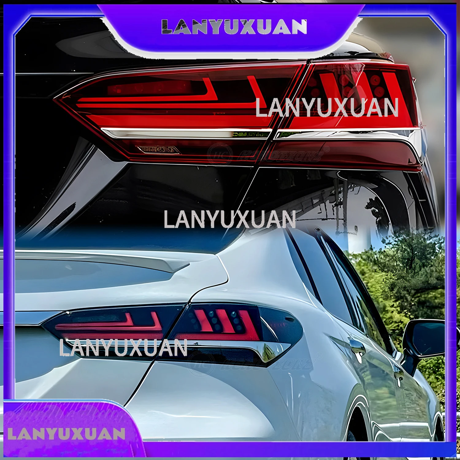 2026 HCMOTIONZ Tail Lights for Toyota Camry 2018-2023 DRL Start up Animation Rear Back Lamps Assembly LE Ascent SX XV70