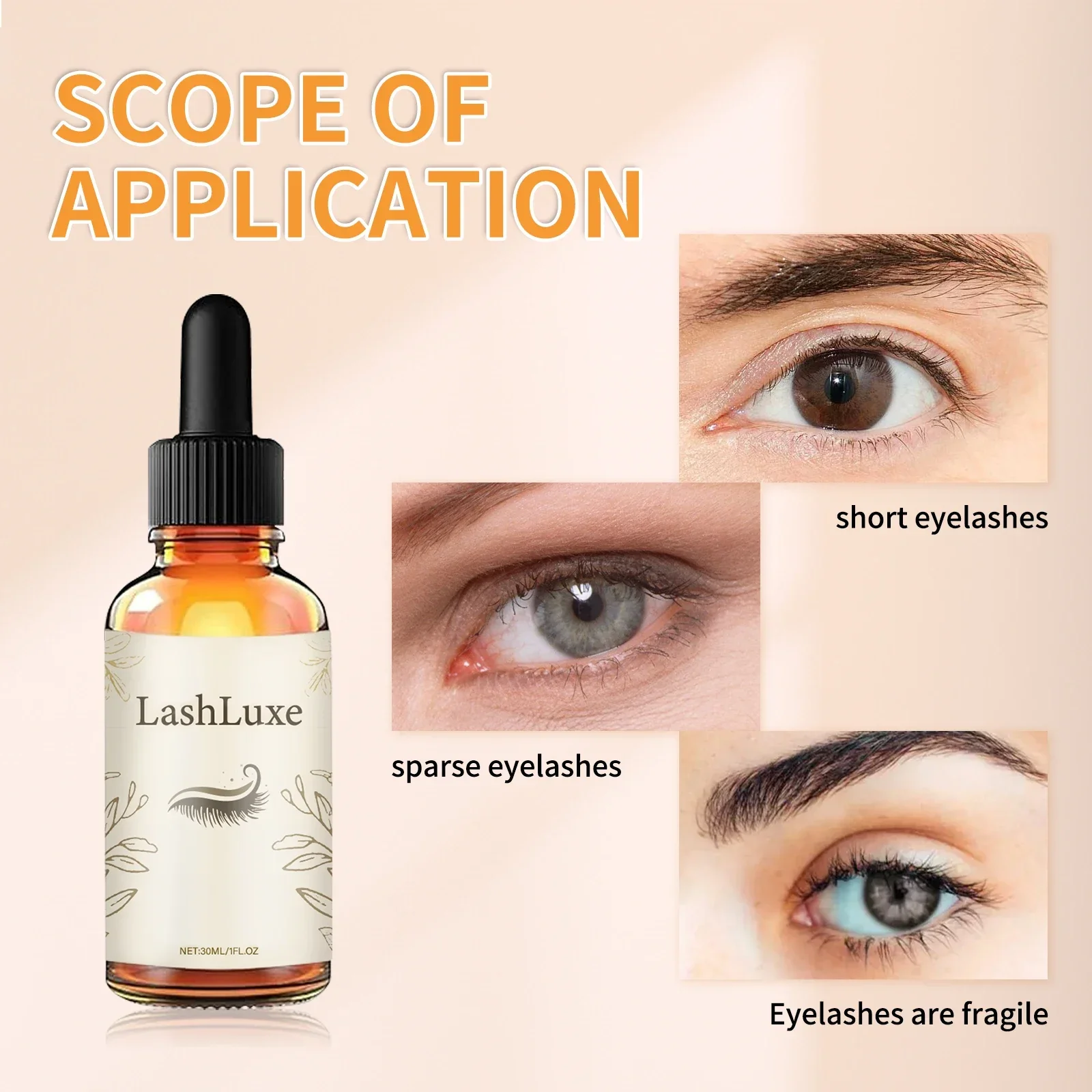 Wimperverbeterend serum met natuurlijke ricinusolie - Bevordert de groei, voegt krul en dichtheid toe voor natuurlijk volle, gedefinieerde wimpers.