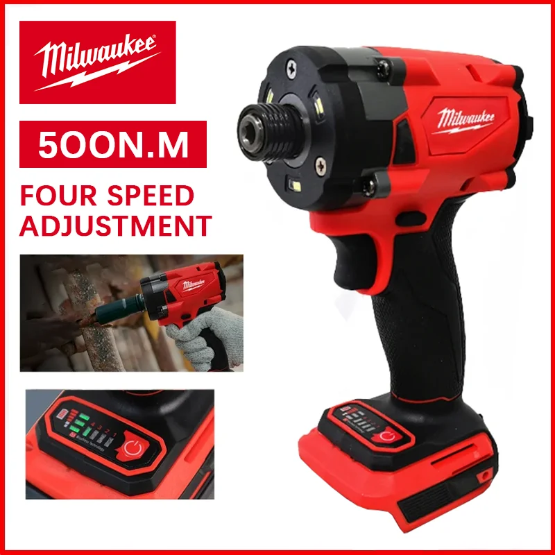 

Milwaukee Brushless Impact Driver 300NM 18V Motor Cordless Rechargeable Lithium battery 1/2 Impact Wrench Screwdriver Power Tool