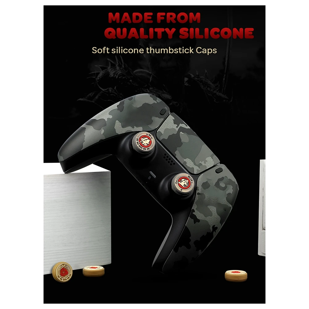 BFYL-Wukong الأسود أسطورة غطاء عصا التحكم أذرع التحكم في ألعاب الفيديو عصا التحكم غطاء رأس واقي ل PS4/PS5/XBOX/NSPRO غطاء عصا التحكم بالإبهام