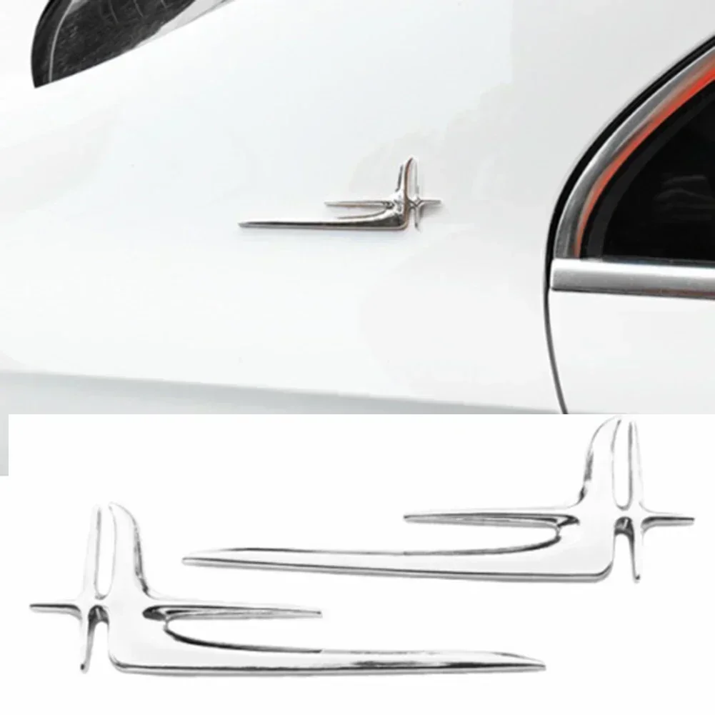 1 pair 3D Car Sticker Chrome Metal L Extended Edition Emblem Badge Decal Sticker For Body Side Decoration Exterior Accessorie