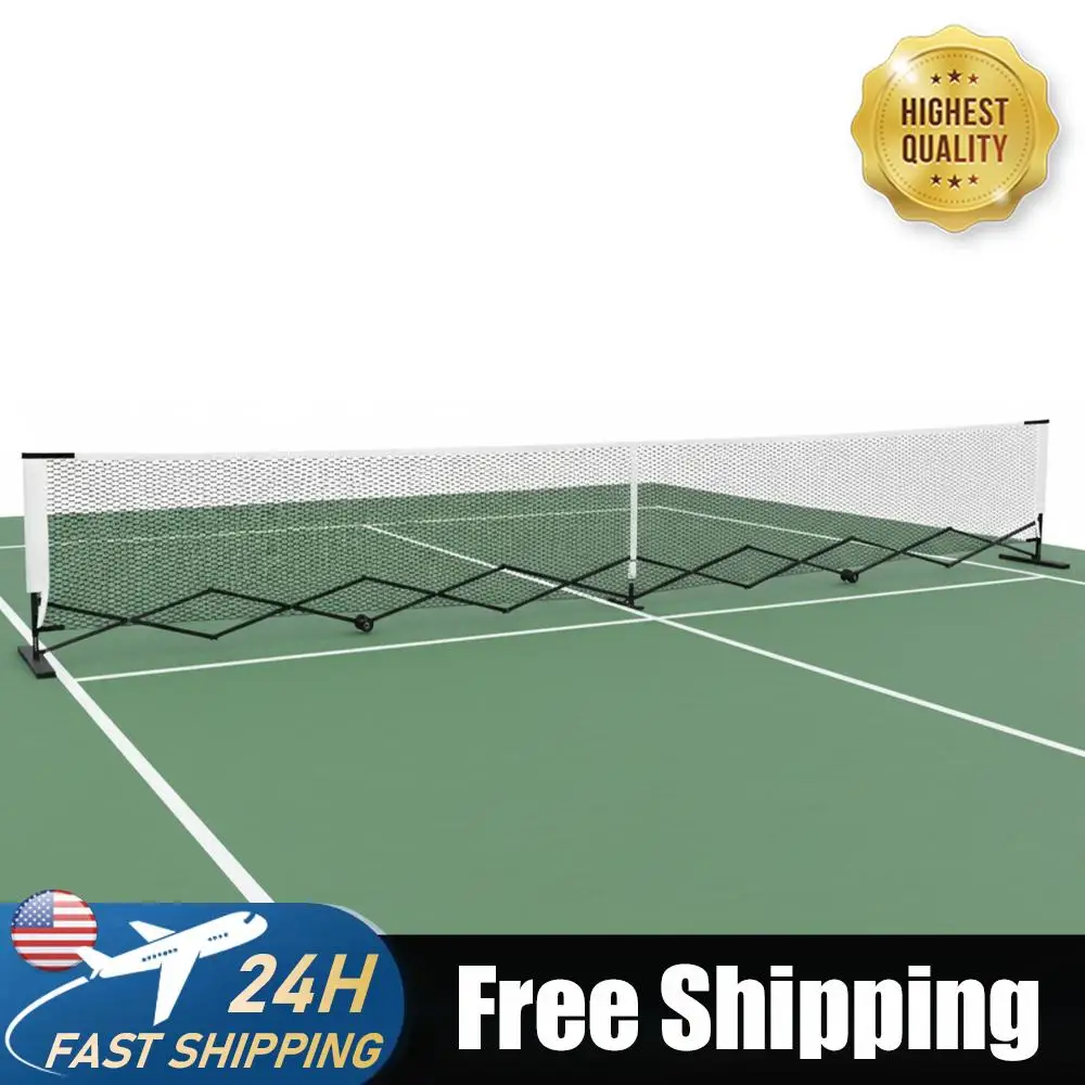 

Retractable Pickleball Net 22FT Portable Pickleball Net Set with Steady Metal Frame Free Assembly & Carry Bag for Outdoor Play