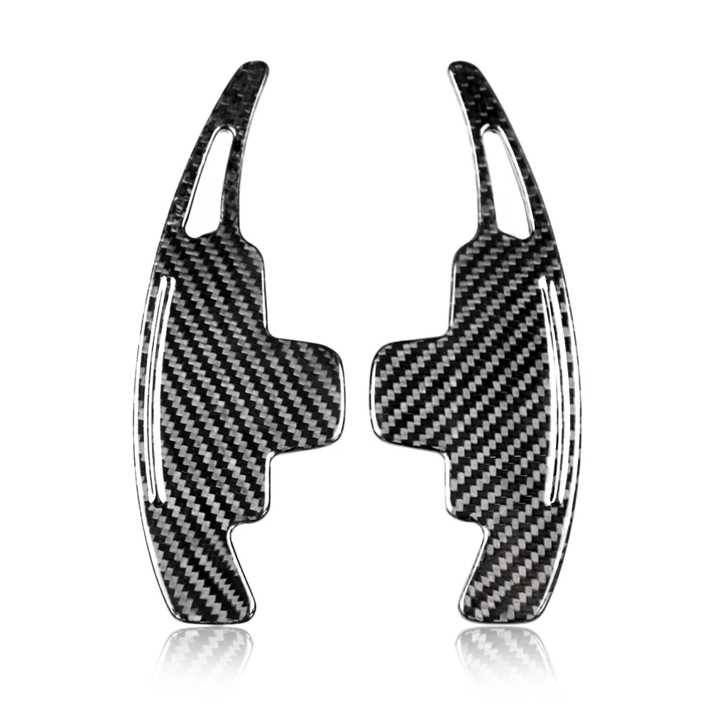 

2PCS Carbon Fiber Steering Wheel Shift Paddle Shifter Extension Cover Trim Accessories Strip For Mercedes Benz A B C E G Class
