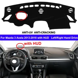 Car Dashboard Cover Dash Mat Carpet Cape for Mazda 3 Axela BM BN 2013 - 2018 with HUD Anti-sun Shade Auto Inner Protector Rug