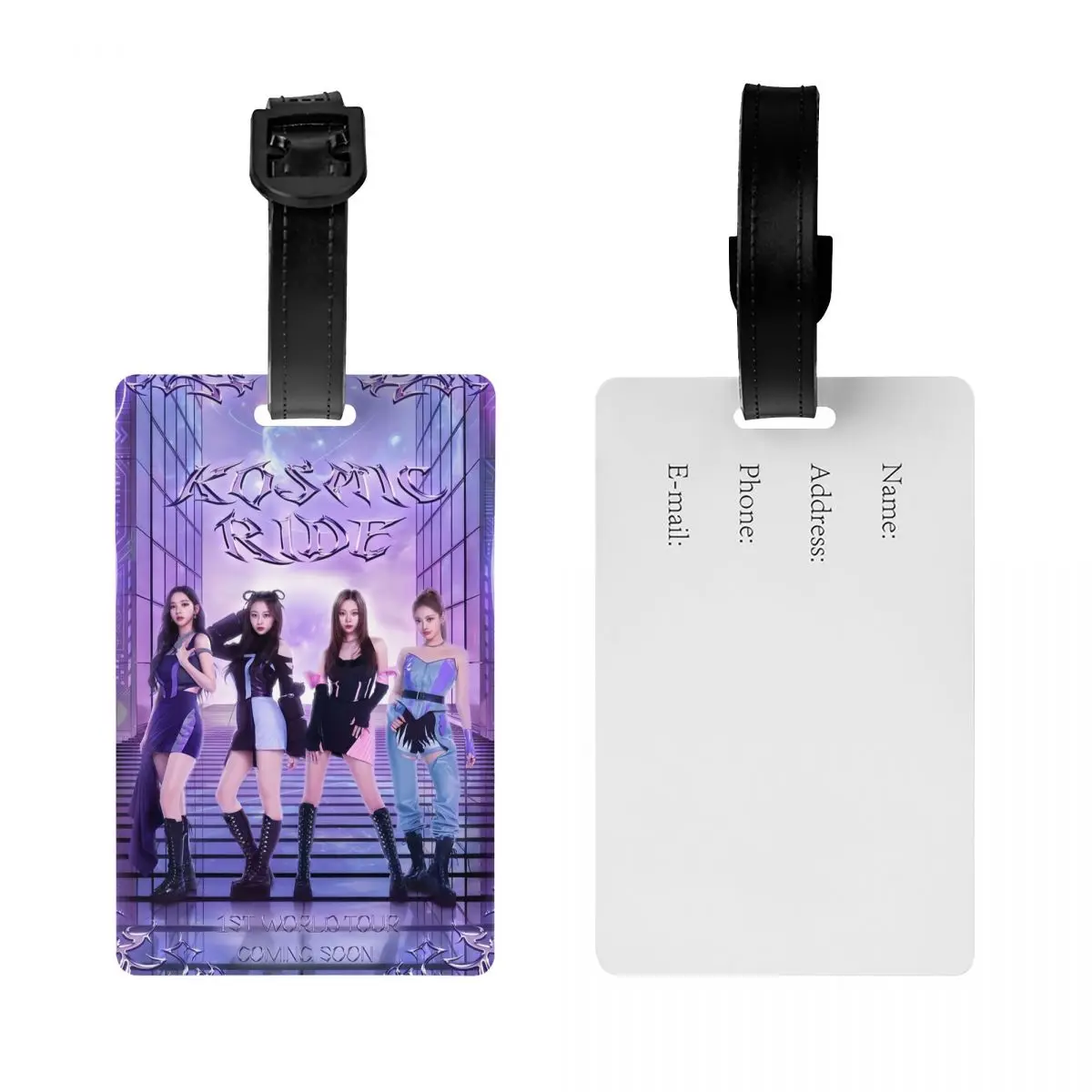 Custom Kpop A-Aespas Girls Karina Winter Giselle Ningning Luggage Tag Travel Bag Suitcase Privacy Cover ID Label