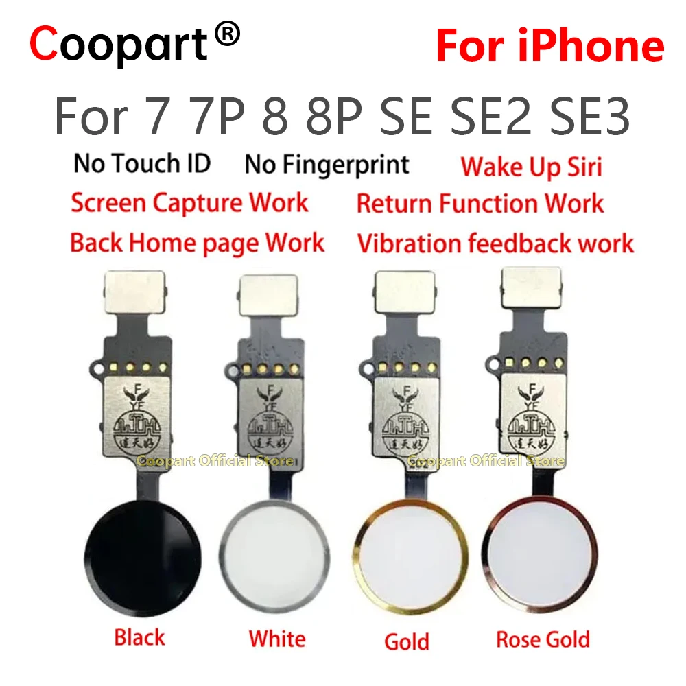 Universal Home Button Menu Keypad Flex For iPhone 7 8 Plus SE2020 SE2 SE3 Back Return Cable Function Solution Without Touch ID