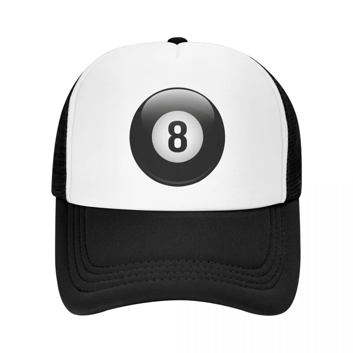 Cool Hot Game Pool Billiard 8 Ball Trucker Hat Women Men Custom Adjustable Unisex Baseball Cap Hip Hop