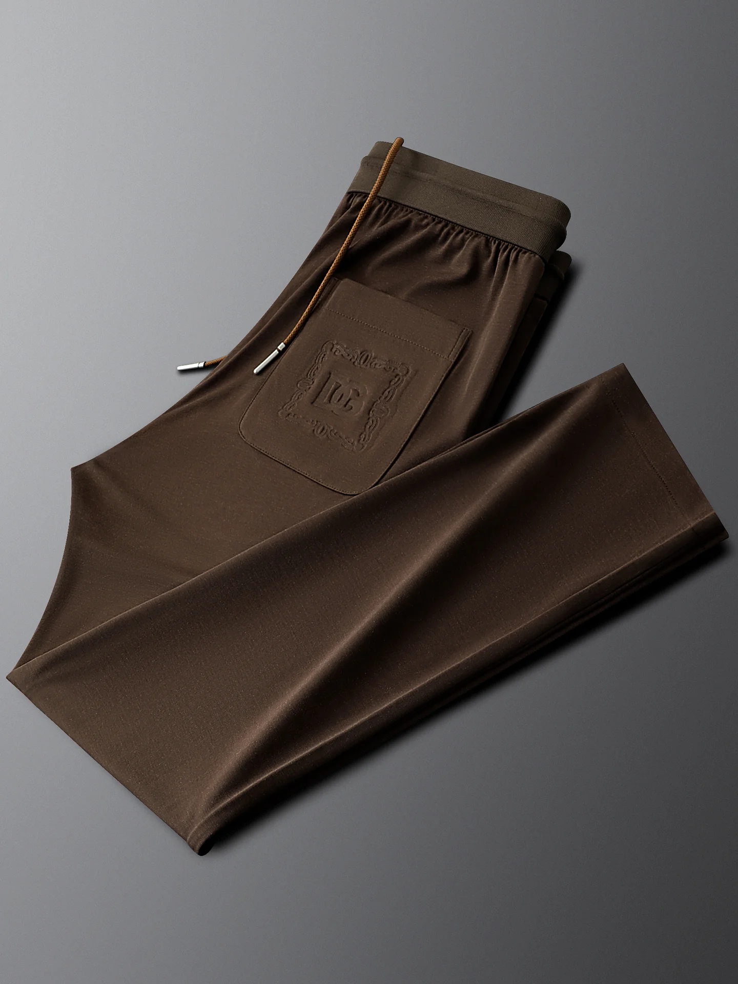 Comfortable Breathable Men's Sporty Casual Pants Thin Straight Leg Sweatpants Anti-Wrinkle Summer New Style Elastic Waist