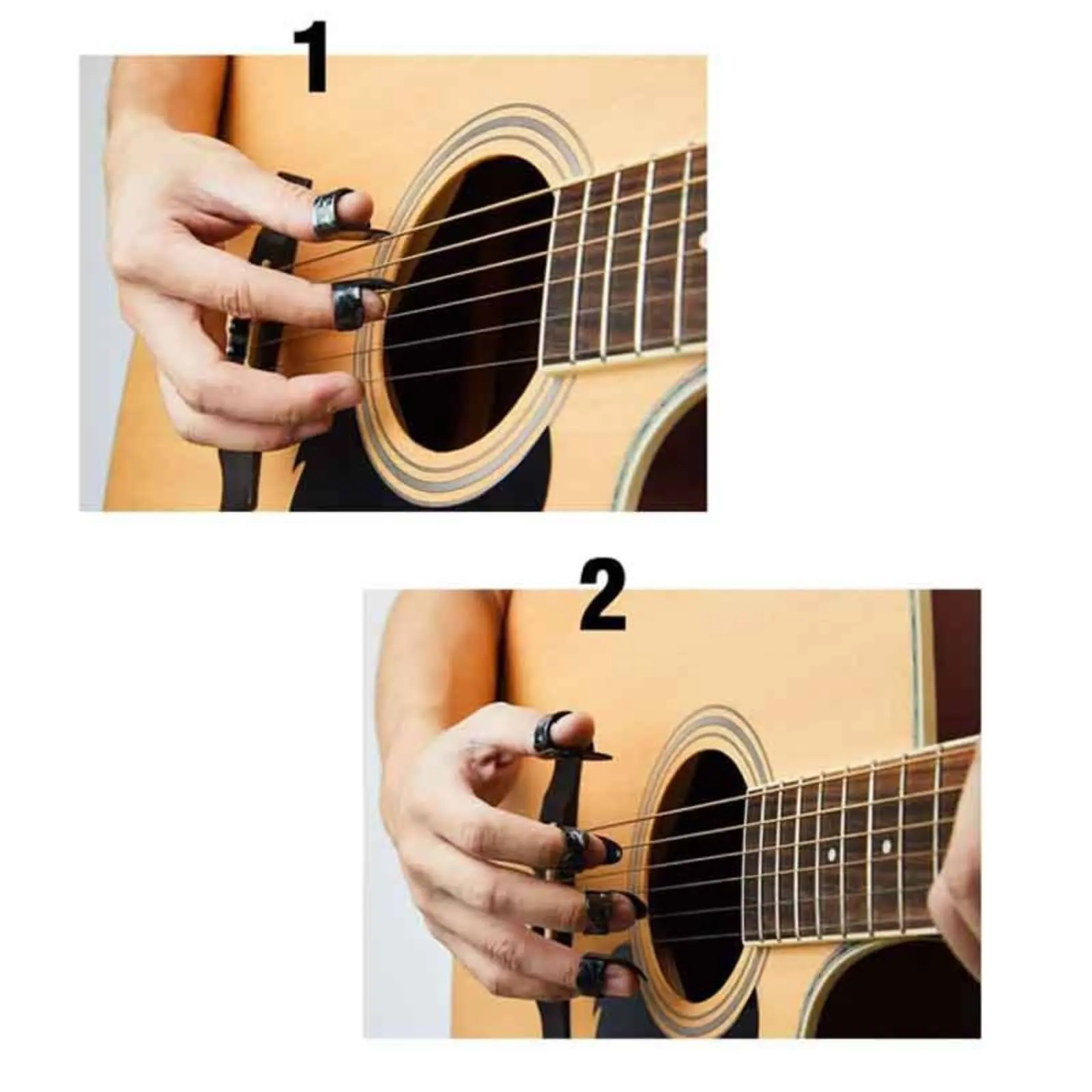 

Thumb Pick With Storage Case Guitar Thumb Plectrum Celluloid Finger Pick Comfortable Fit Fingerstyle Guitar Picks Even Rim