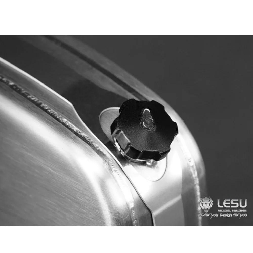 Serbatoio dell'olio Stoccaggio idraulico Serbatoio del carburante Simulazione G-6139 119MM Acciaio inossidabile per 1/14 Tamiya RC SCANIA Man Lesu Tipper Parti del giocattolo