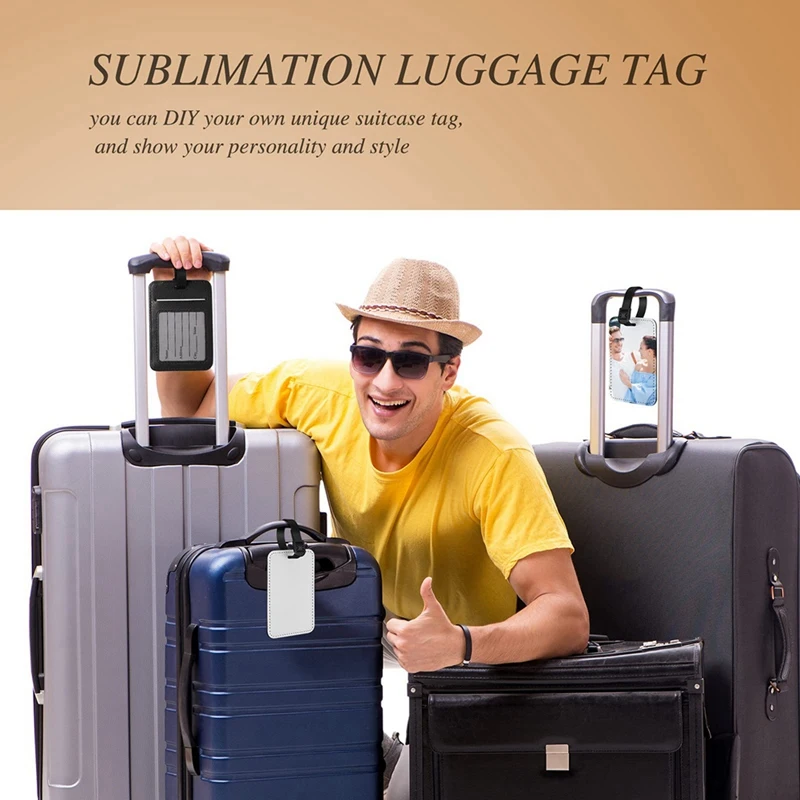 Sublimation Luggage Tags Blank Suitcase Tags Travel ID Tags Heat Transfer Bag Tags Business ID Card Holder