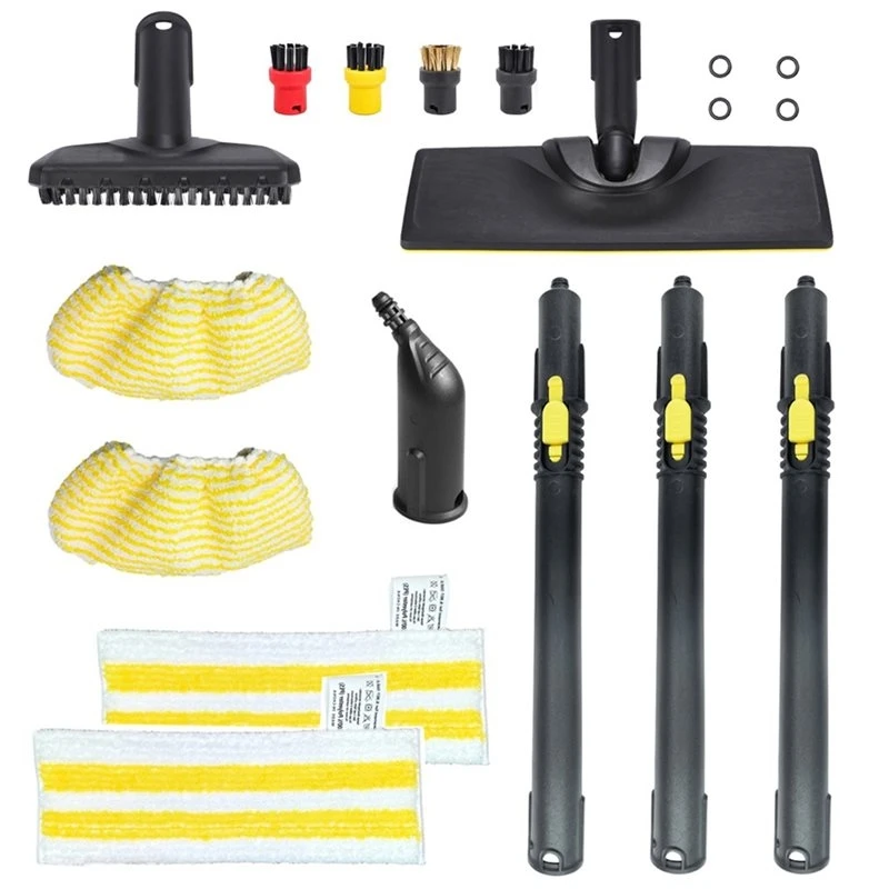 B69A Steam Cleaner Accessories For Karcher SC1 SC2 SC3 SC4 SC5 SG4-Extension Floor Nozzle Round Brush Rob Mop Pad Set D