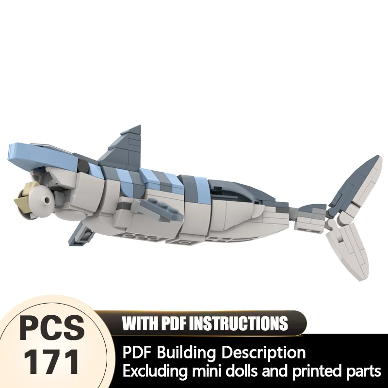 

Creators Animal Series Model MOC Building Bricks Cartilaginous Fish Modular Technology Gifts Holiday Assemble Children Toys Suit
