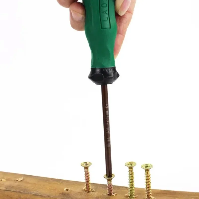 LAOA 6pcs Screwdriver Sets S2 Alloy Steel Phillips Head Maintenance Cross Screwdriver Household Hardware Tools with Magnetic