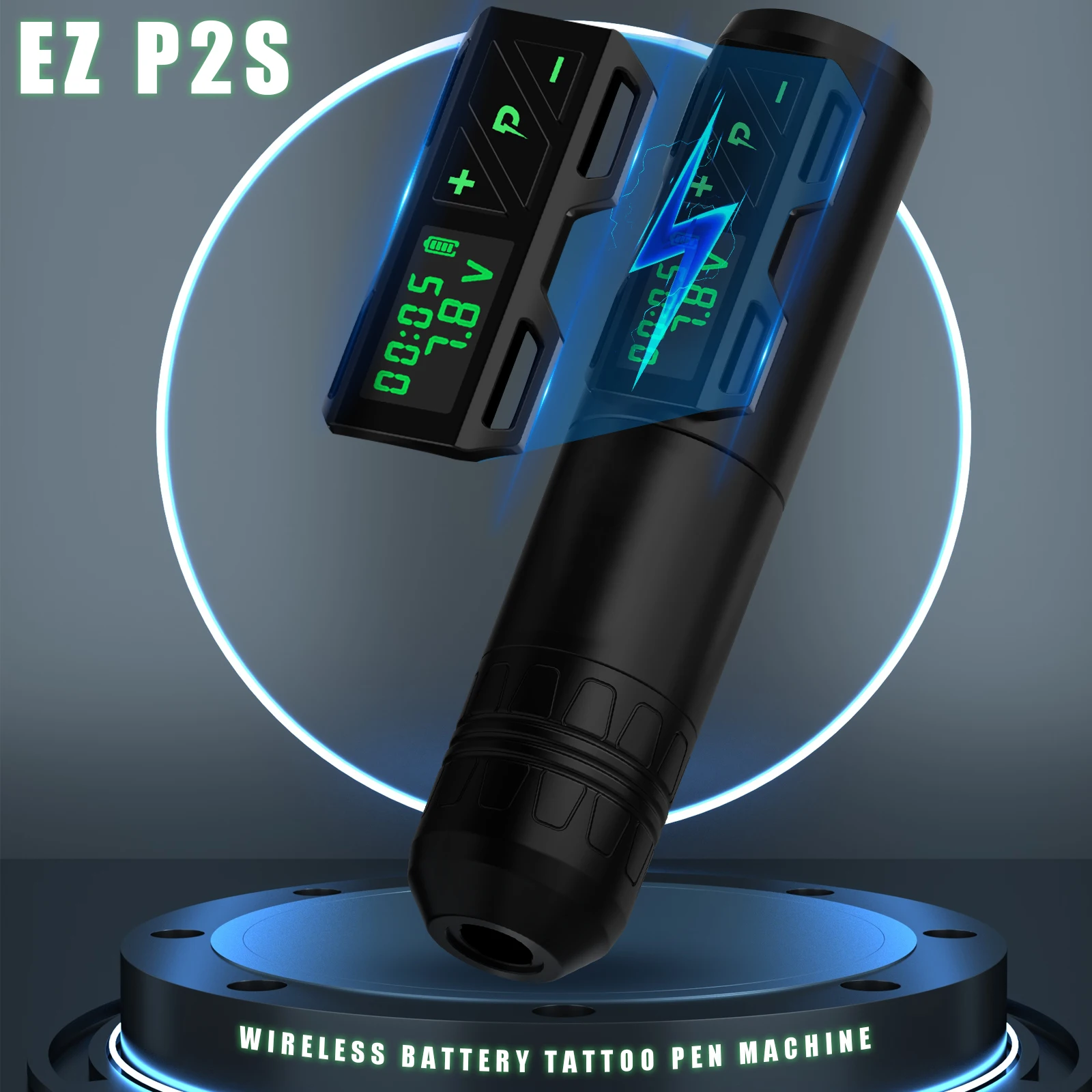 EZ Portex Generation 2S Wireless Battery Tattoo Pen with Portable Power Pack 1800mAh LED Digital Display For Body Art