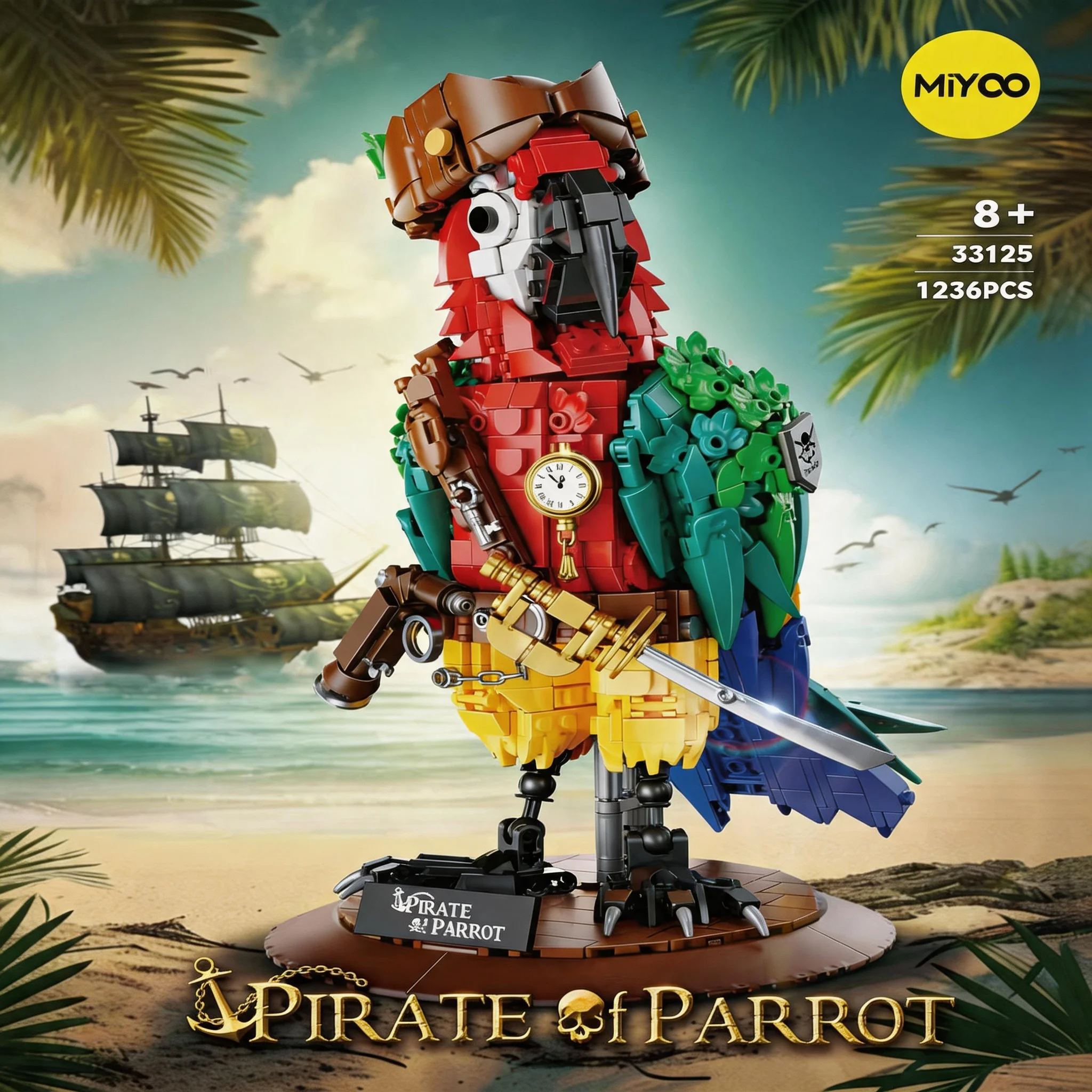 pirate-parrot-building-blocks-set-creative-animal-model-toy-moc-bird-building-kit-for-kids-adults
