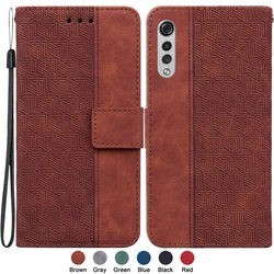 For LG Velvet 5G Capa for Funda LM-G900N LM-G900EM LM-G900 LM-G900TM Case Fashion Magnetic Geometric Textile Wallet Book Cover