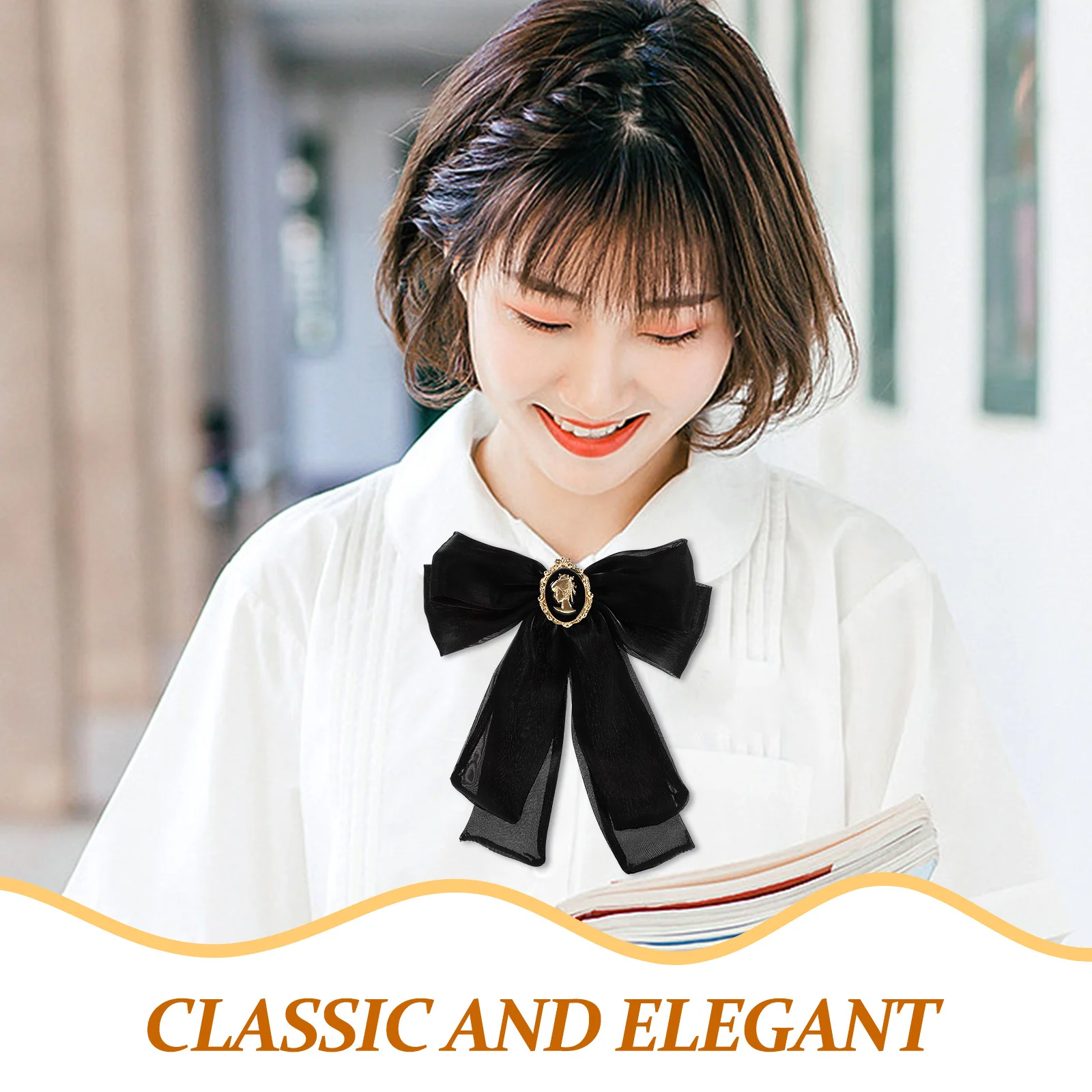 خمر القوس بروش للنساء الباروك نمط كبير Bowknot دبوس الملابس الأنيقة بروش انفصال ربطة القوس فيونكة التلبيب التبعي