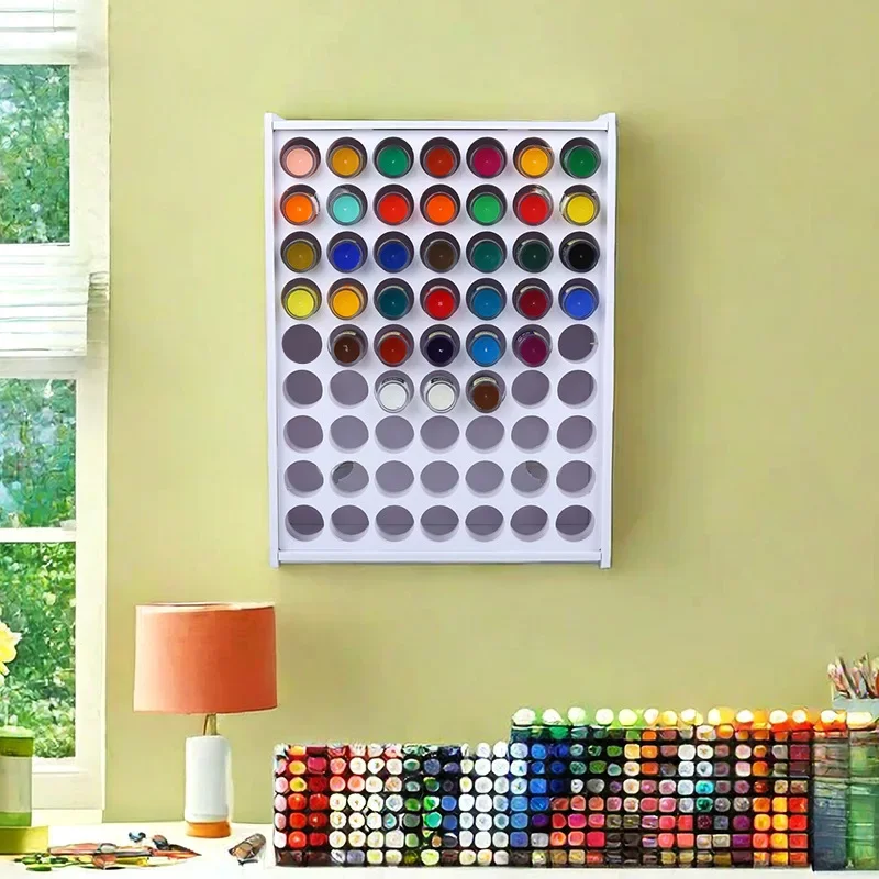 Multi-grid Pigment Storage Box Hanging Simple Craft Pigment Oil Painting Paint Storage Rack
