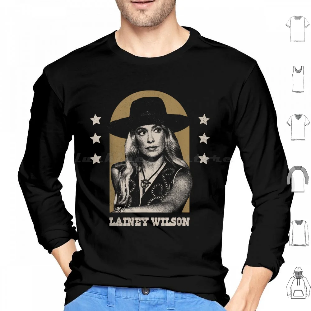 Country's Cool Again Sudadera con capucha de algodón de manga larga Laine Tournée De Lainey Lay 2024 Musique Country 2024 Fan De Lainey Le