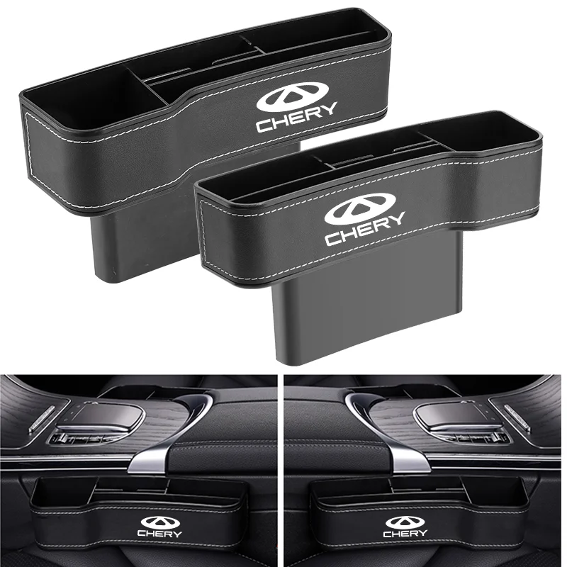 

Car Seat Gap Organizer Leather Car Seat Crevice Storage Box For CHERY TIGGO 3 4 5 7 PRO 8 Car Logo Accessories