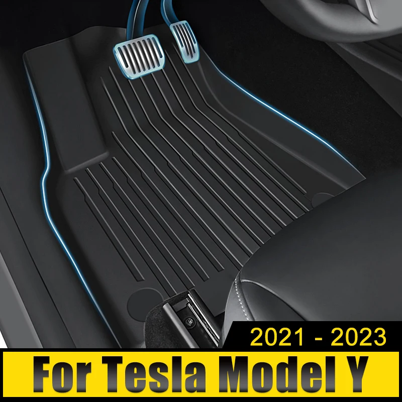 Custom Made TPE Car Floor Mats For Tesla Model Y ModelY 2021 2022 2023 LHD Rugs Foot Cover Pads Interior Protection Accessories