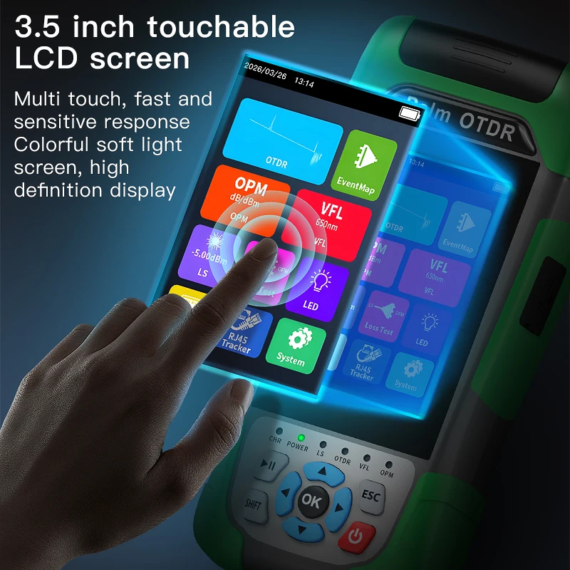 COMPTYCO KP500 Optical Time Domain Reflectometer 80KM OTDR Tester Multi functional Touch Screen Fiber Optic Cable Testing Tool
