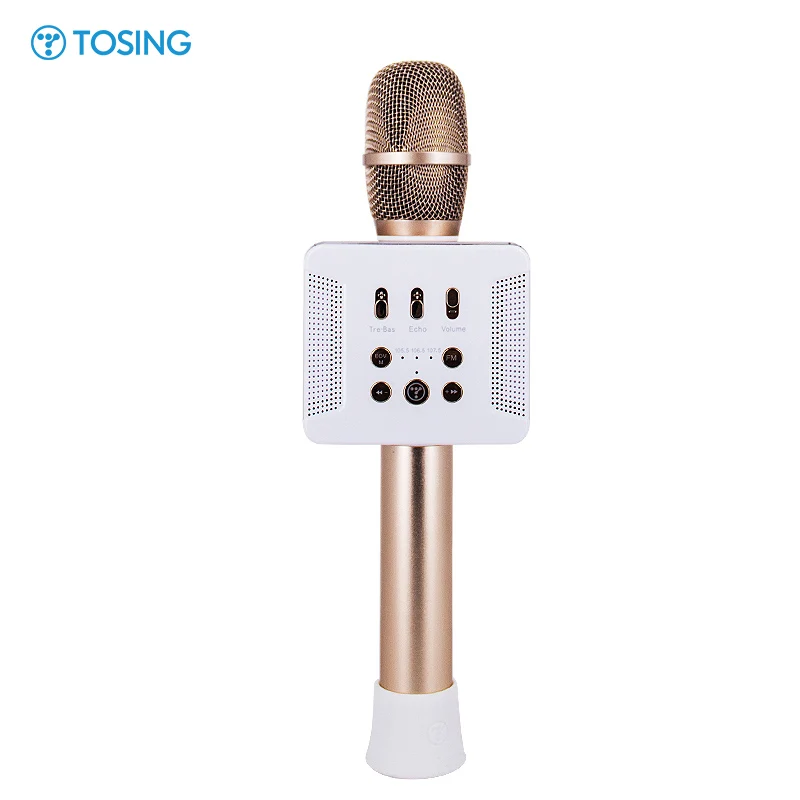 Comica Blue Yeti Wireless Handheld Microphone Cardioid Polar Pattern with Treble/Bass Echo Adjustment Metal Studio Microphone