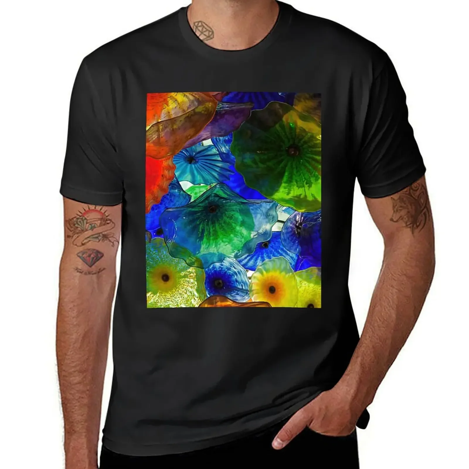 

Ornamental glass flower display, Bellagio, Las Vegas T-Shirt Man t-shirt vintage anime shirt mens plain t shirts