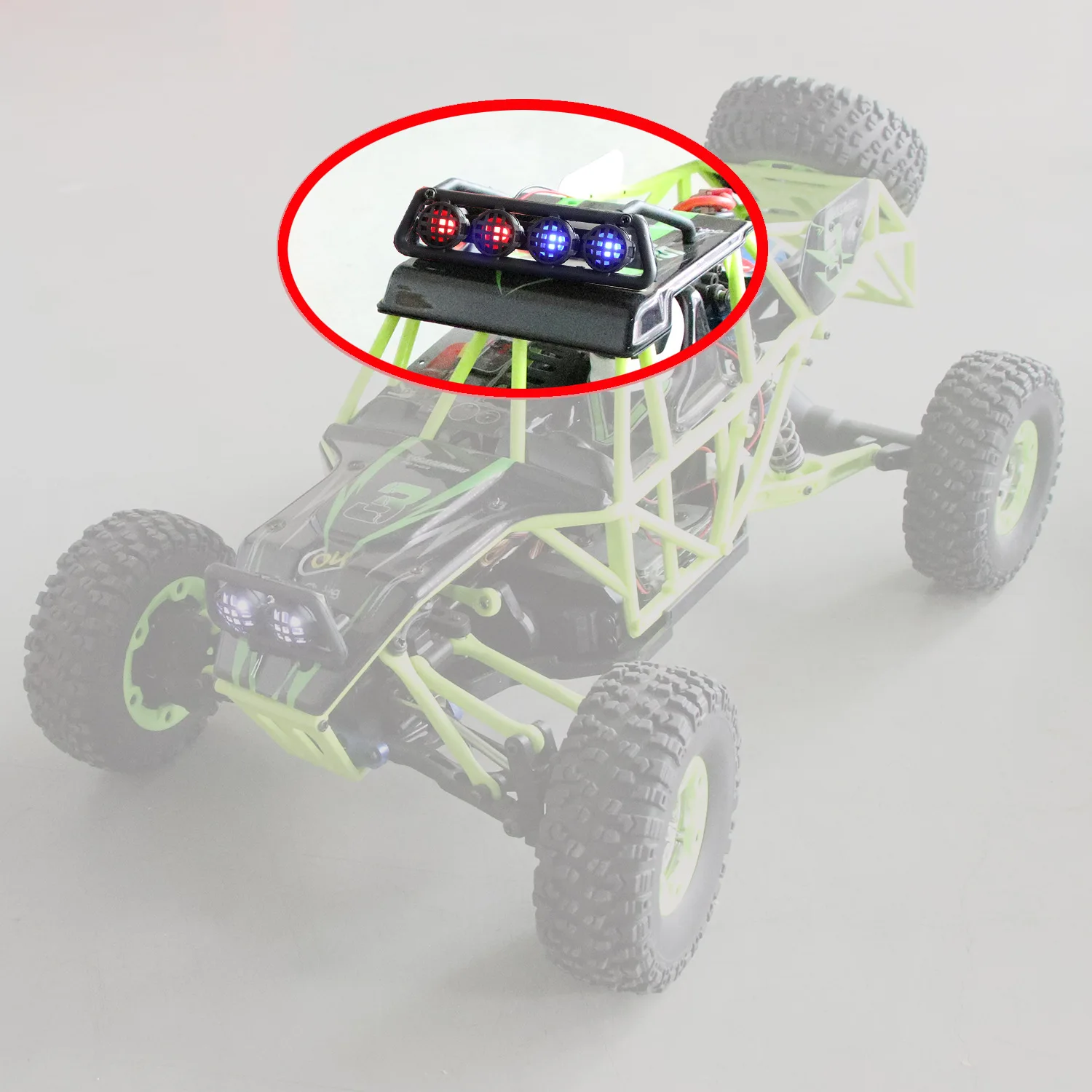 1 zestaw reflektorów lampa LED dachowych dla 1/12 WLtoys 12428 zdalnie sterowanym samochodowym Buggy RC Off-samochód DIY diod światła LED części