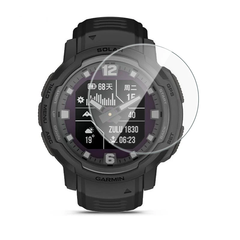Twarda folia ochronna ze szkła hartowanego do osłony ekranu inteligentnego zegarka Garmin Instinct Crossover Standard/Tactical Solar