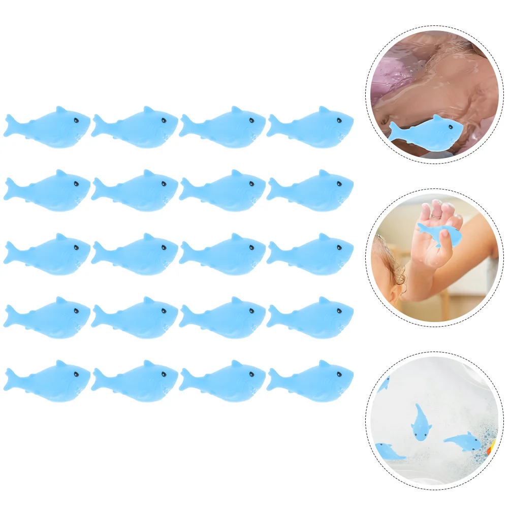 20 Pcs Baby Toys Shark Bath Infant Bathtub Portable for Kids Bathroom Water Vinyl Bathing