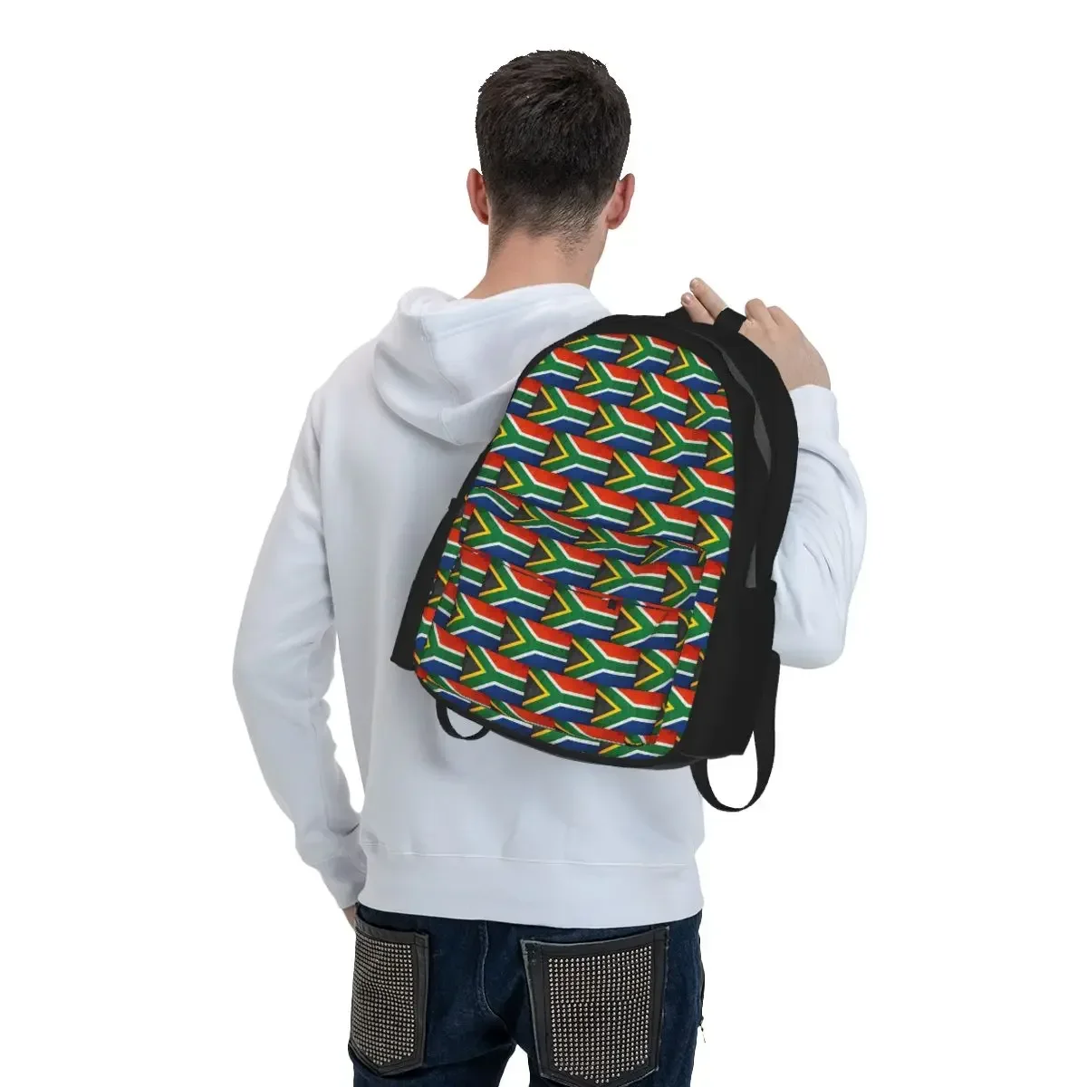 South Africa Flag National Flag Of South Africa Backpack Boys Girls BookBag School Bag Laptop Shoulder Bags for Men Women