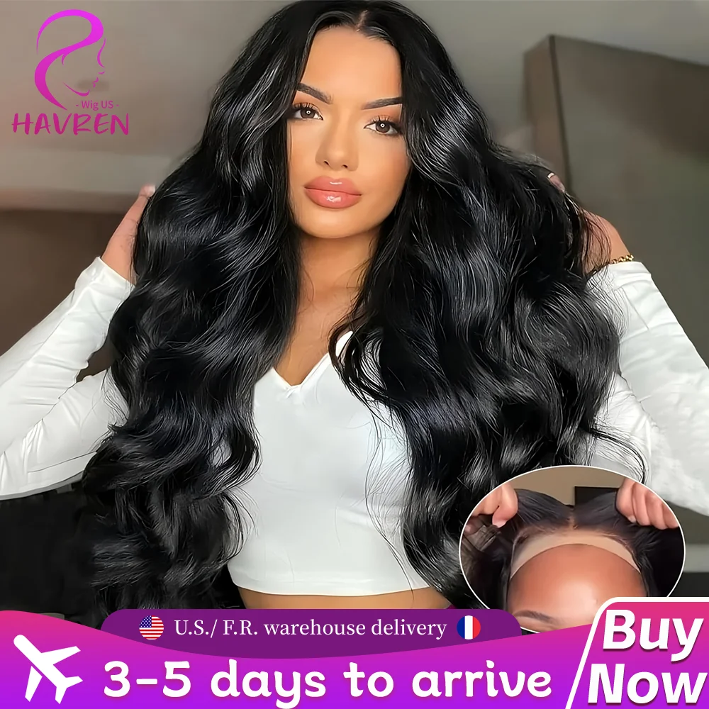 

Парик Havren Wear And Go Closure 5x5 с HD-сеткой, волнистый, из натуральных человеческих волос, без клея, для женщин